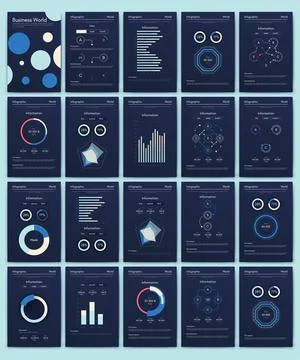 Modern infographic vector elements for business brochures. Use in website Illustrazione stock