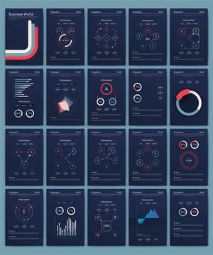 Modern infographic vector elements for business brochures. Use in website Illustrazione stock