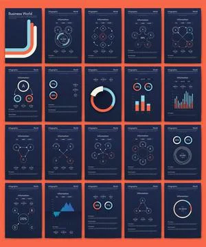 Modern infographic vector elements for business brochures. Use in website Stock Illustration