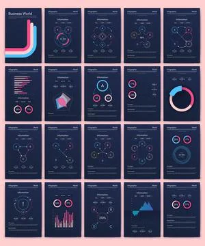 Modern infographic vector elements for business brochures. Use in website 스톡 일러스트