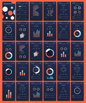 Modern infographic vector elements for business brochures. Use in website 스톡 일러스트