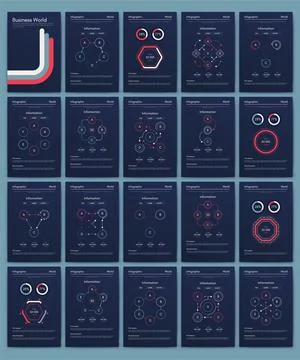 Modern infographic vector elements for business brochures. Use in website Stockillustratie