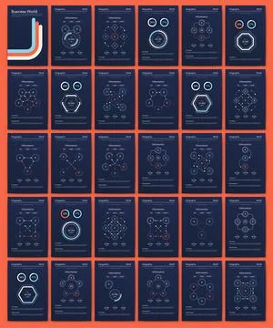 Modern infographic vector elements for business brochures. Use in website Stock Illustration