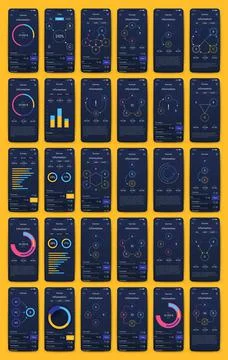 Modern infographic vector elements for business brochures. Use in website Illustrazione stock