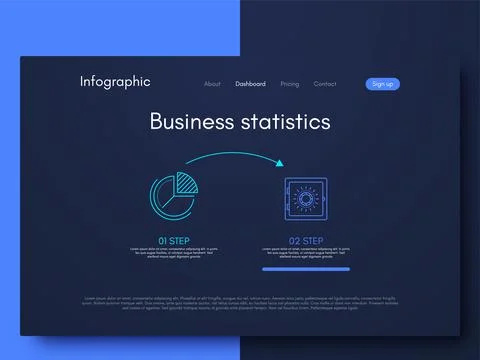 Modern infographic vector elements for business brochures. Use in website, co Stock Illustration