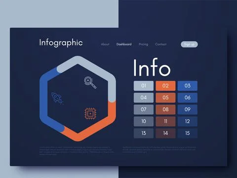 Modern infographic vector elements for business brochures. Use in website Stock Illustration