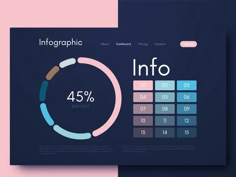 Modern infographic vector elements for business brochures. Use in website Stock Illustration