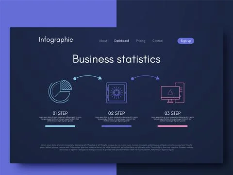 Modern infographic vector elements for business brochures. Use in website, co Stock Illustration