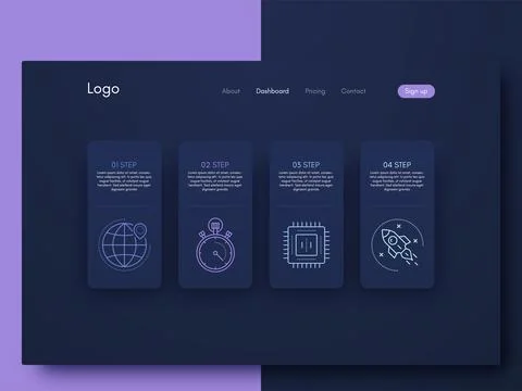 Modern infographic vector elements for business brochures. Use in website, co Illustrazione stock