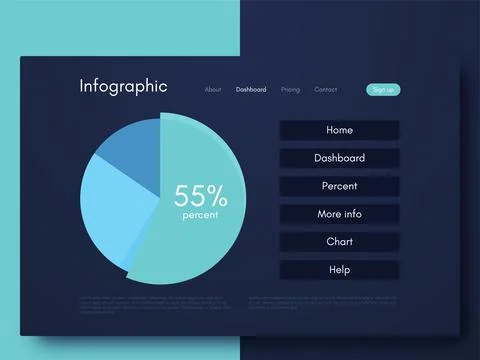 Modern infographic vector elements for business brochures. Use in website, co Stock Illustration