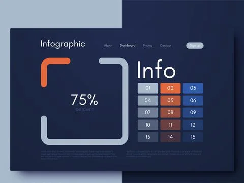 Modern infographic vector elements for business brochures. Use in website 스톡 일러스트