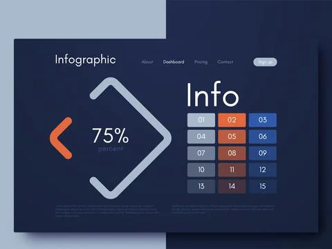 Modern infographic vector elements for business brochures. Use in website Stockillustratie