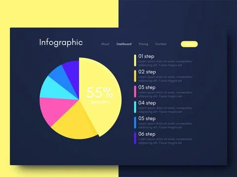 Modern infographic vector elements for business brochures. Use in website Stockillustratie