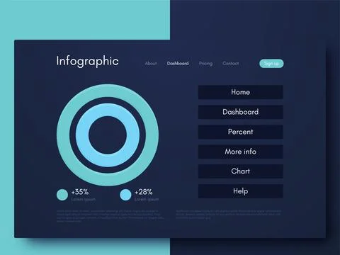 Modern infographic vector elements for business brochures. Use in website Illustrazione stock