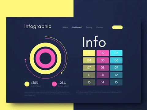 Modern infographic vector elements for business brochures. Use in website イラスト素材