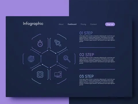 Modern infographic vector elements for business brochures. Use in website, co 스톡 일러스트