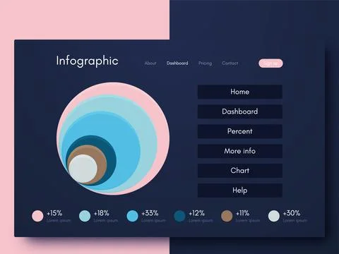 Modern infographic vector elements for business brochures. Use in website, co 스톡 일러스트