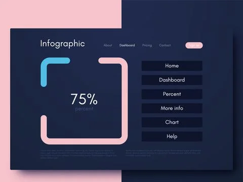 Modern infographic vector elements for business brochures. Use in website, co Illustrazione stock