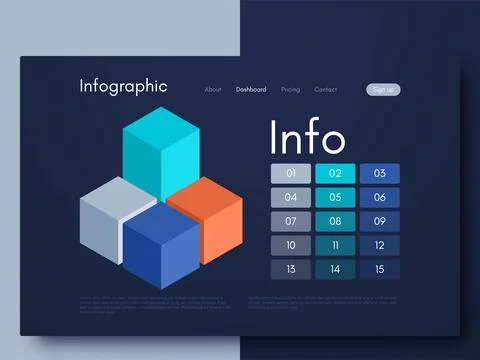 Modern infographic vector elements for business brochures. Use in website, co Illustrazione stock