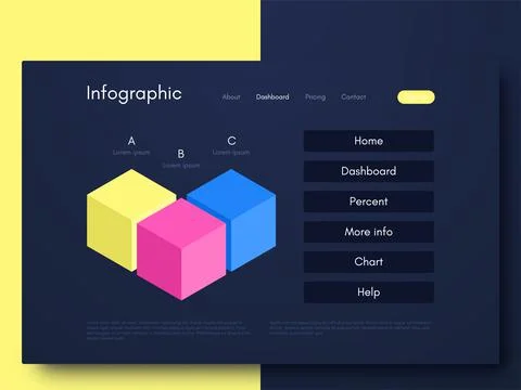 Modern infographic vector elements for business brochures. Use in website, co Illustrazione stock