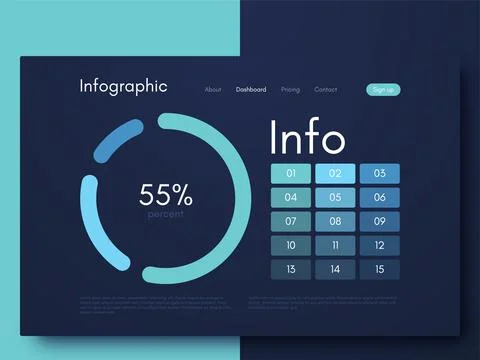 Modern infographic vector elements for business brochures. Use in website, co Stock Illustration