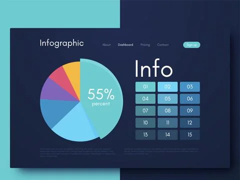 Modern infographic vector elements for business brochures. Use in website, co Stock Illustration