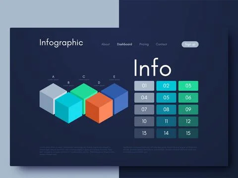 Modern infographic vector elements for business brochures. Use in website, co Stock Illustration