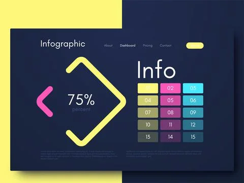 Modern infographic vector elements for business brochures. Use in website, co Stock Illustration