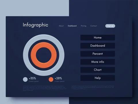 Modern infographic vector elements for business brochures. Use in website, co Illustrazione stock