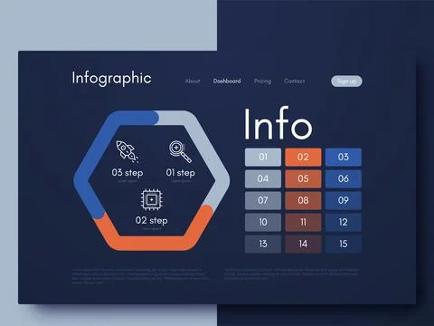 Modern infographic vector elements for business brochures. Use in website, co Stock Illustration