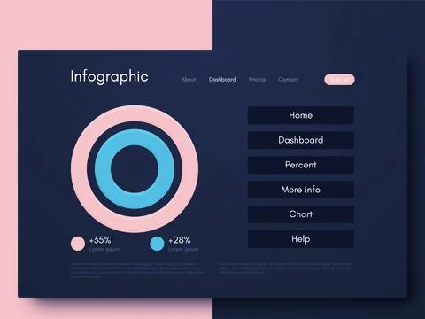 Modern infographic vector elements for business brochures. Use in website, co Stock Illustration