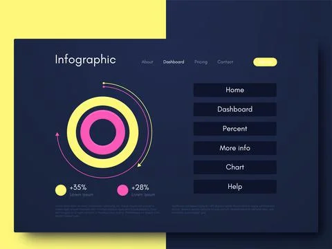 Modern infographic vector elements for business brochures. Use in website, co Stock Illustration