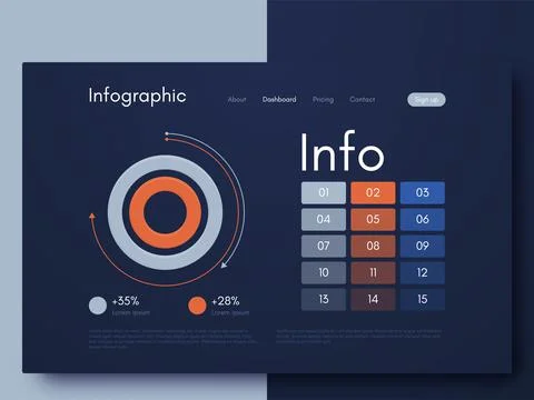 Modern infographic vector elements for business brochures. Use in website, co イラスト素材