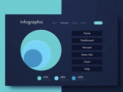 Modern infographic vector elements for business brochures. Use in website Stock Illustration