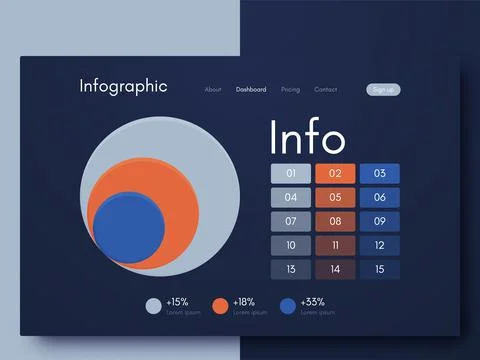 Modern infographic vector elements for business brochures. Use in website Stock Illustration