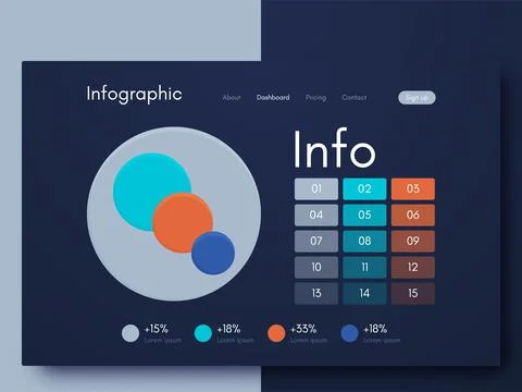 Modern infographic vector elements for business brochures. Use in website Stock Illustration