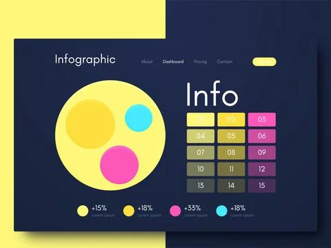 Modern infographic vector elements for business brochures. Use in website Illustrazione stock
