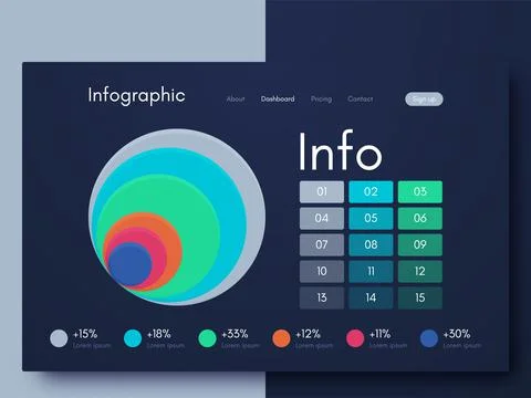 Modern infographic vector elements for business brochures. Use in website イラスト素材