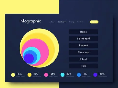 Modern infographic vector elements for business brochures. Use in website Illustrazione stock