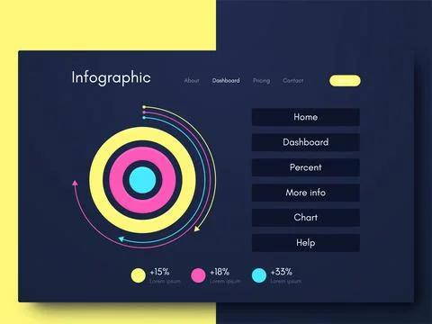 Modern infographic vector elements for business brochures. Use in website Illustrazione stock