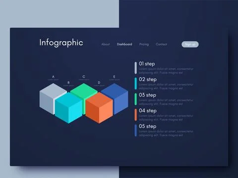 Modern infographic vector elements for business brochures. Use in website Illustrazione stock