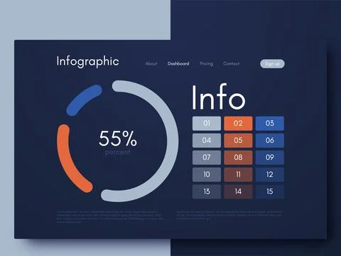 Modern infographic vector elements for business brochures. Use in website イラスト素材