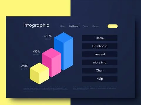 Modern infographic vector elements for business brochures. Use in website 스톡 일러스트