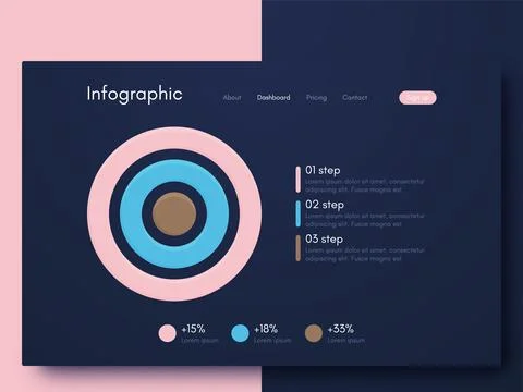 Modern infographic vector elements for business brochures. Use in website Stock Illustration