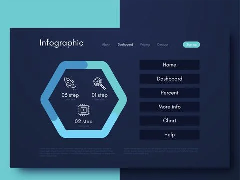 Modern infographic vector elements for business brochures. Use in website Stock Illustration