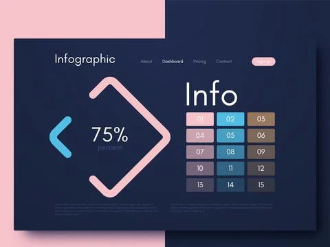 Modern infographic vector elements for business brochures. Use in website 스톡 일러스트