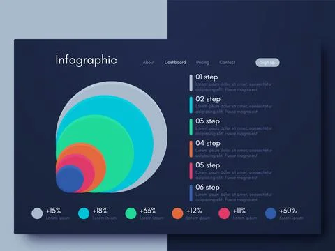 Modern infographic vector elements for business brochures. Use in website Illustrazione stock