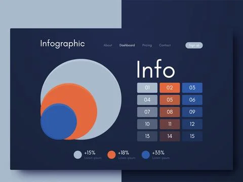 Modern infographic vector elements for business brochures. Use in website Stock Illustration