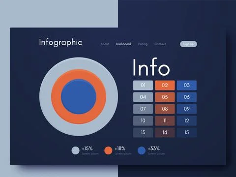 Modern infographic vector elements for business brochures. Use in website イラスト素材