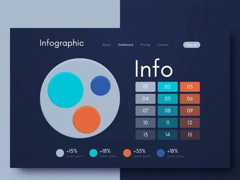 Modern infographic vector elements for business brochures. Use in website 스톡 일러스트